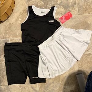 NWT Hind Girls' Black and White Set
